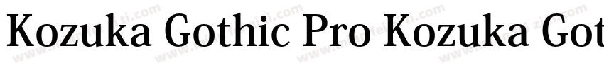 Kozuka Gothic Pro Kozuka Gothic Pro字体转换